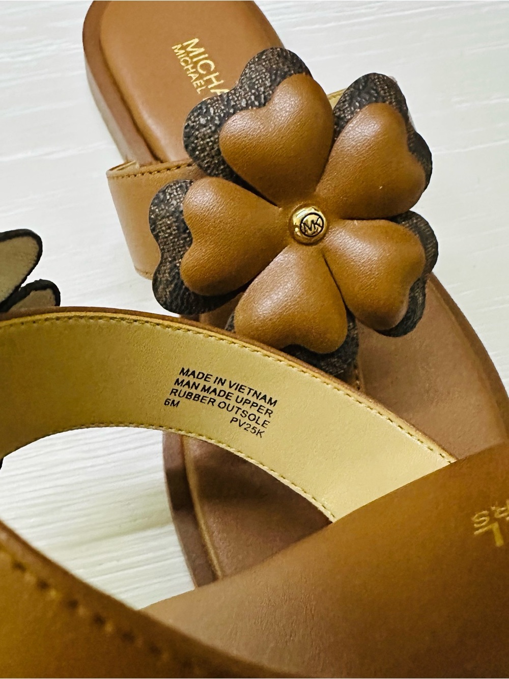 Michael Kors Callie Embellished Signature Logo Trim Thong Sandal - Picture 8 of 8